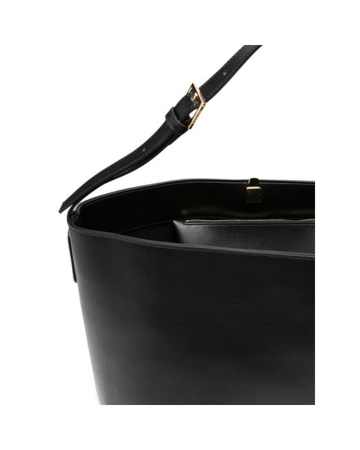 THEMOIRÈ Black Slouchy Shoulder Bag Artificial Leather