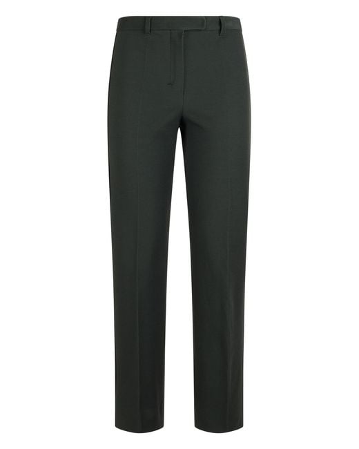 Max Mara Gray Straight Trousers Umanita Cotton