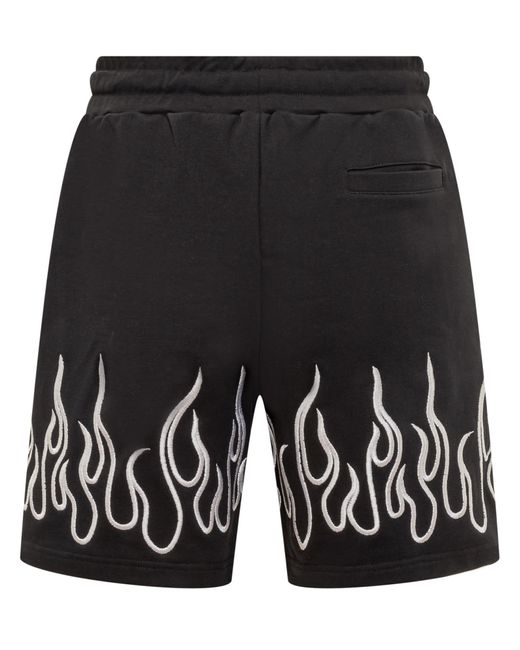 Vision Of Super Black Flames Shorts for men