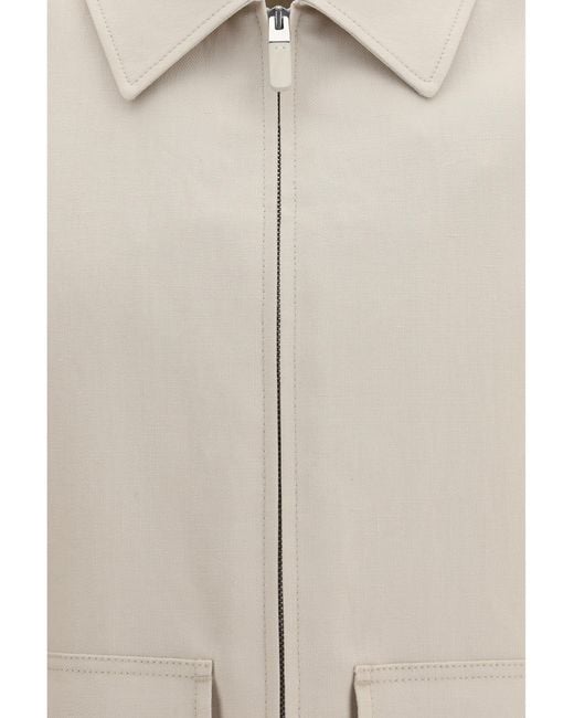 Zegna White Oasi Linen Jacket for men
