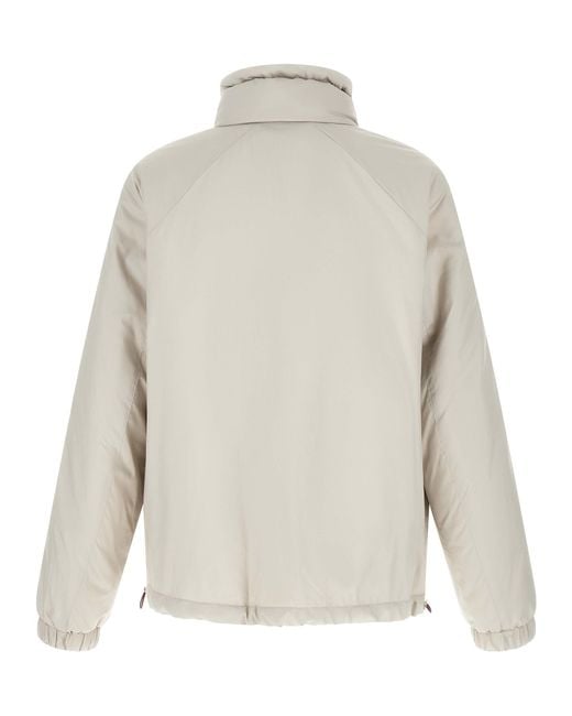 Brunello Cucinelli White Polyester Shell Jacket Clothing for men