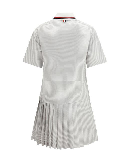 Thom Browne White Cotton Polo Dress