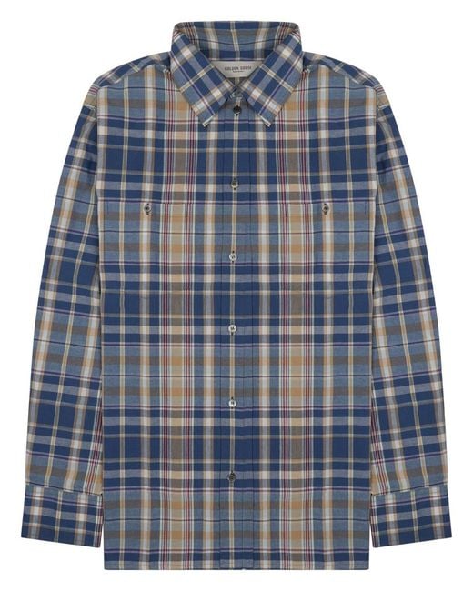 Golden Goose Deluxe Brand Blue Shirt Cotton for men