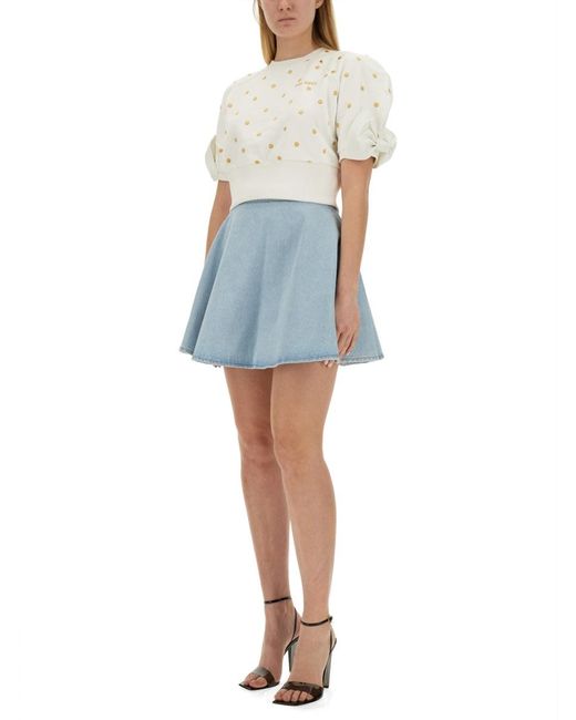 Nina Ricci Blue Mini Skirt