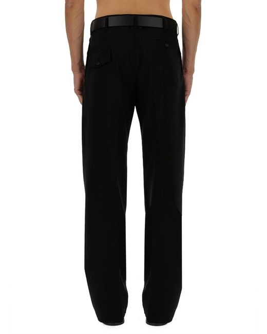 Moschino Black Wool Pants Virgin Trousers for men
