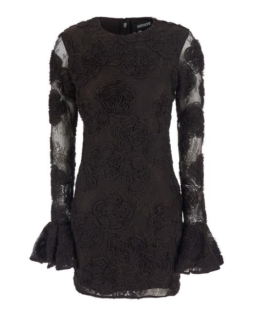 ROTATE BIRGER CHRISTENSEN Black Mini Dress Polyester