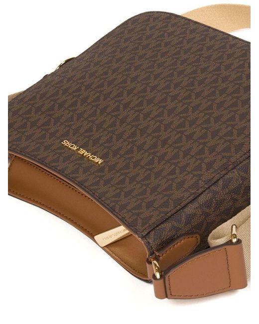 Michael Kors Brown Crossbody Bag 89.Coated Canvas Crossbody-Bags