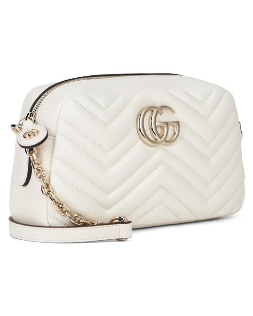 Gucci Natural Camera Bag Marmont Leather Lambskin Shoulder