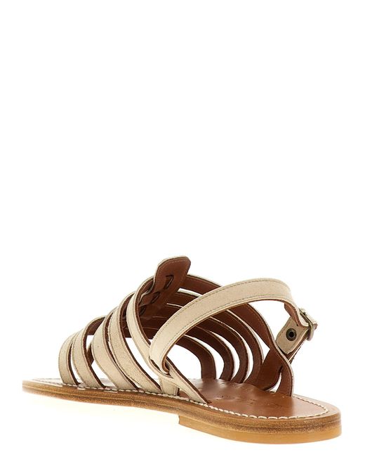 K. Jacques Homere Sandals in Natural Lyst