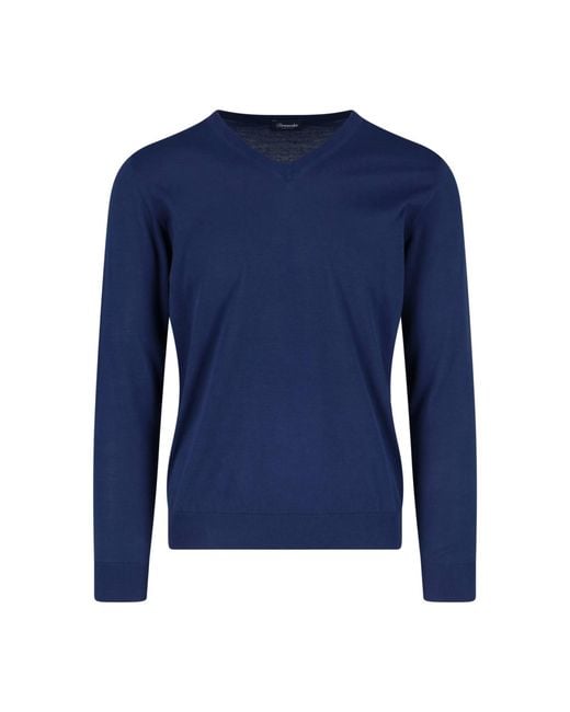Drumohr Blue Sweaters Cotton for men
