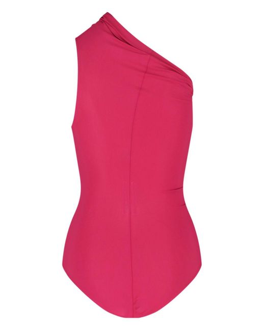 Rick Owens Pink One-Shoulder Swimsuit