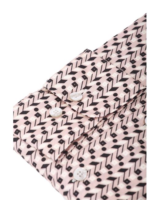Etro Multicolor Cotton Shirt Enriched By An All Over Print for men