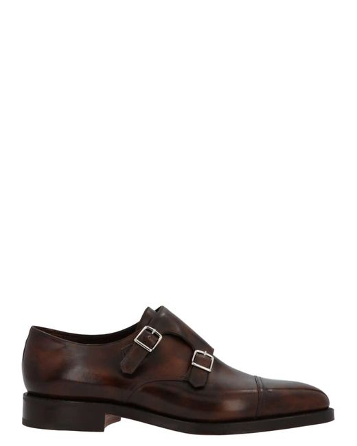 John Lobb Brown William Monk-strap Leather Shoes for men