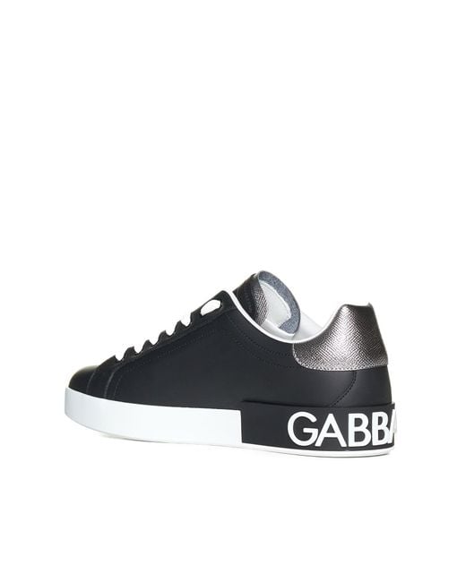Dolce & Gabbana Multicolor Portofino Leather Sneakers for men