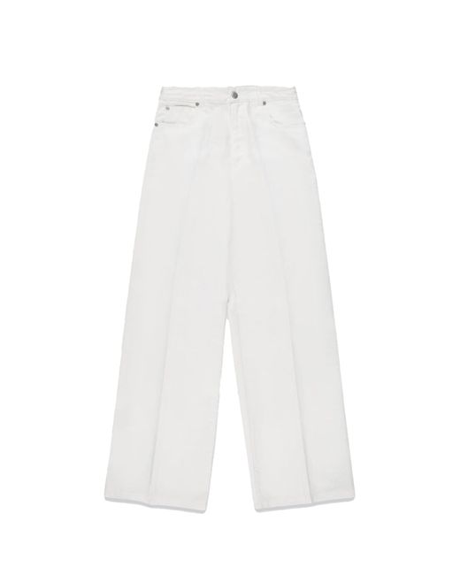 Cruna White Flare Trousers