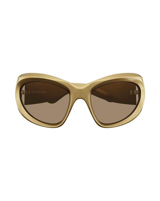 Balenciaga Natural Sunglasses Geometric Full Rim, Frame And Mirror Lens Bb0228S004