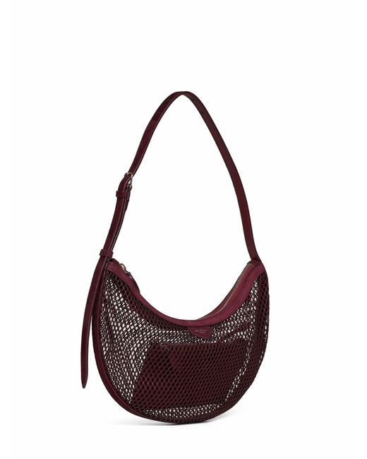 Alaïa Metallic Garnet One Piece Demi Lune Shoulder Bag