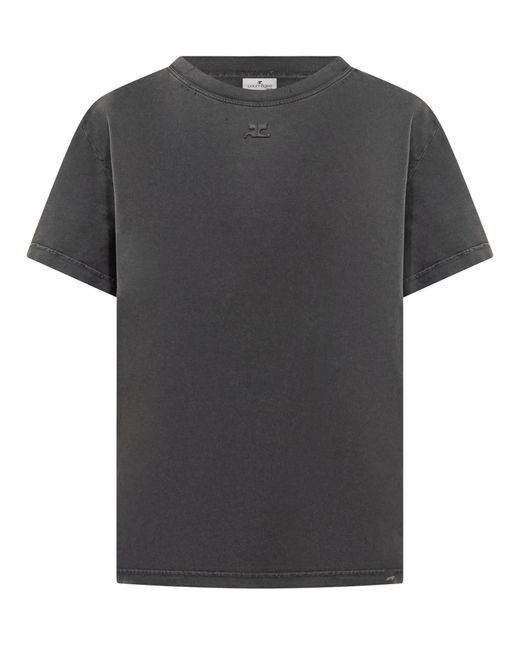 Courreges Black Destroyed T-shirt for men
