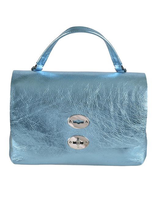 Zanellato Blue Postina Cortina Shoulder Bag