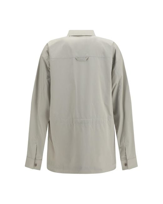 Rier Gray Cotton Zipped Pockets Jacket