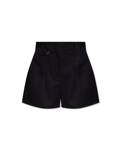 Jacquemus Black 'bari' High-rise Shorts,