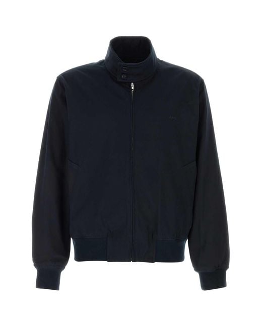 A.P.C. Navy Blue Cotton Jacket for men
