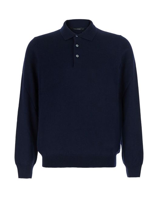 Tagliatore Blue Sweater Palmer Wool Blend Tops for men