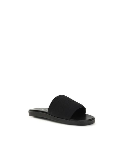 Gucci Black Fabric Flat Sandals for men