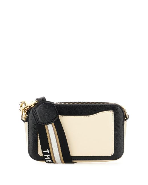 Marc Jacobs TwoTone Leather Snapshot Crossbody Bag in Black Lyst UK