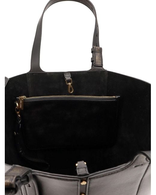 Golden Goose Deluxe Brand Black Shopping 24.7 Vintage Leather Shoulder Bag
