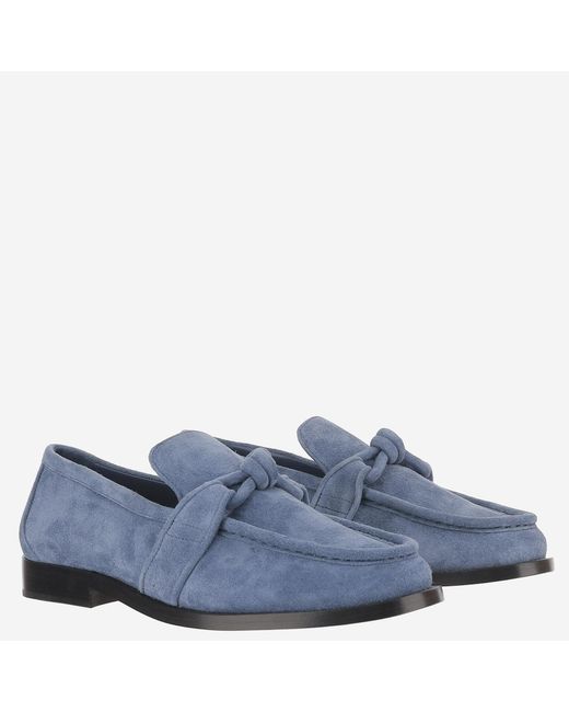 Bottega Veneta Blue Loafers Astaire Suede