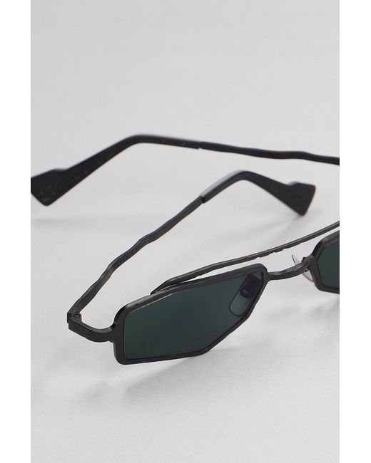 Kuboraum Green Z23 Sunglasses In Black Metal Alloy