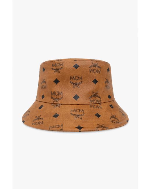 MCM Brown Visetos Bucket Hat