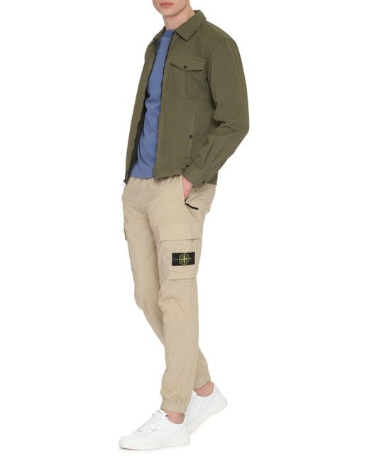 Woolrich Green Cotton Overshirt Shirt for men