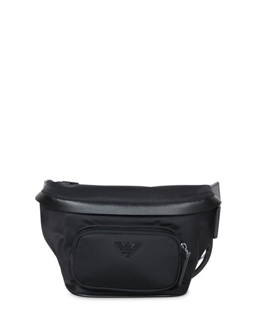 Emporio Armani Black Asv Belt Bag for men