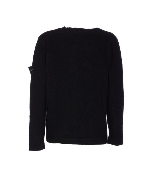 Stone Island Black Sweaters Wool for men