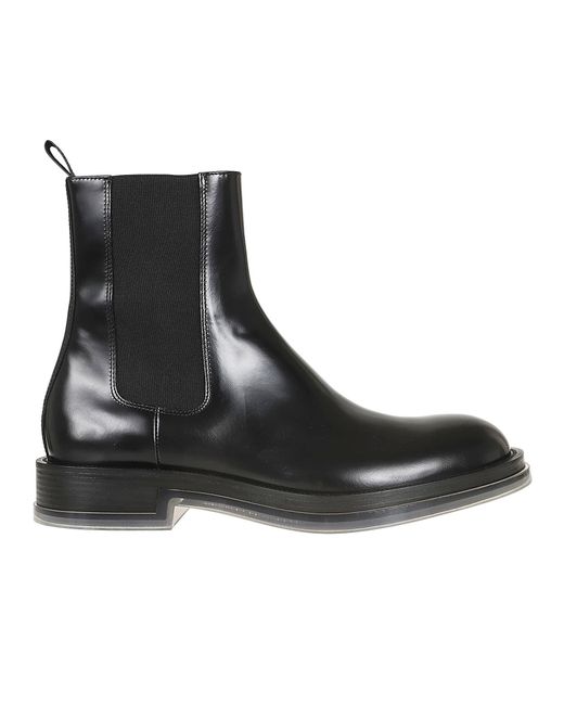 Alexander McQueen Black Boot Leathe.S.Leathe for men