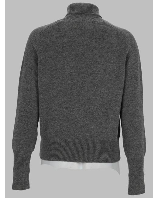 Victoria Beckham Gray Jumper Marie Lambswool Jumpers