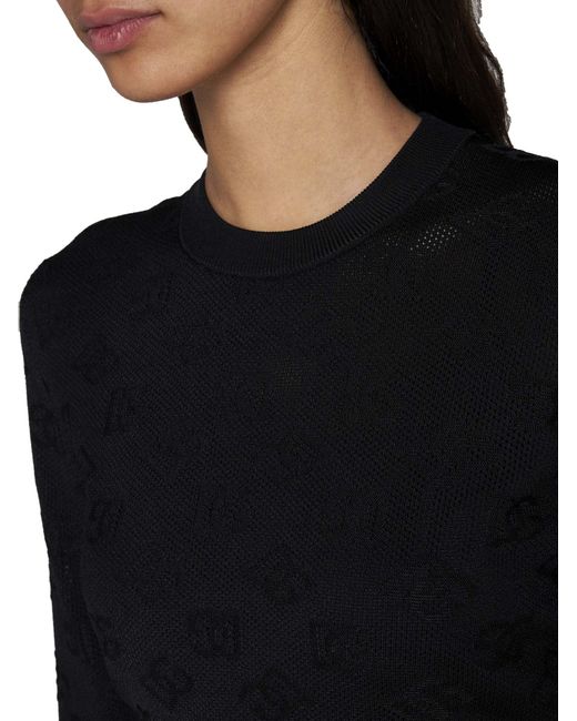 Dolce & Gabbana Black All-over Dg Jacquard Cropped Top