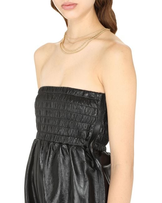 Bottega Veneta Black Leather Jumpsuit Lamb Jumpsuits