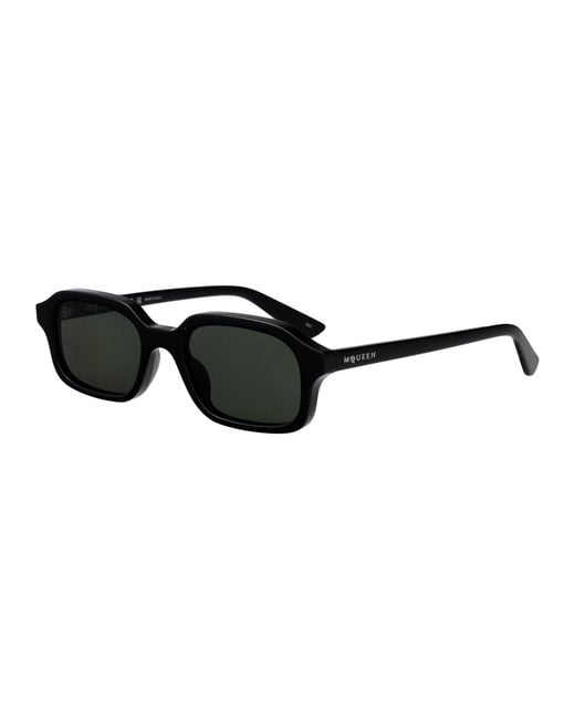 McQueen Black Acetate Sunglasses for men