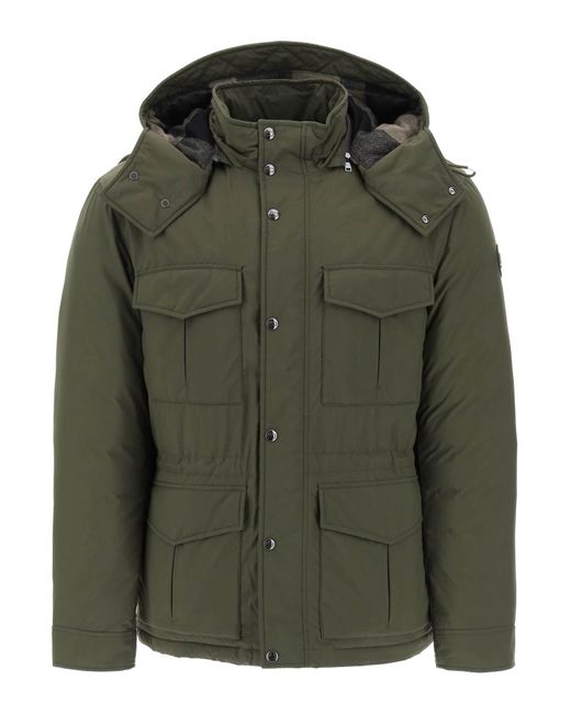 Woolrich Green 'aleutian' Hooded Field Jacket for men