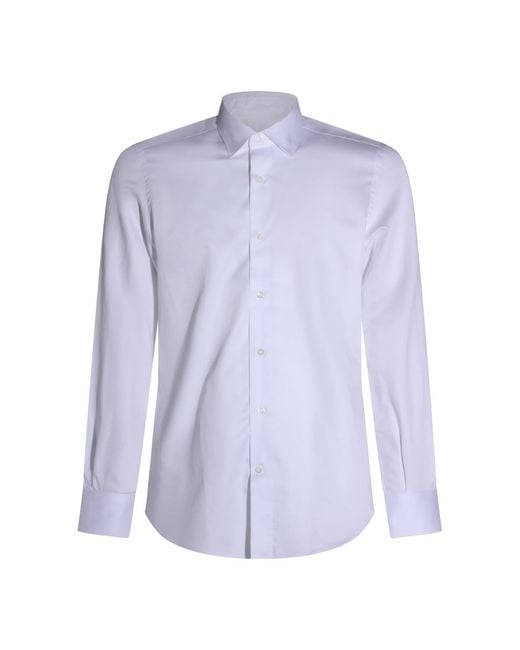 Mazzarelli Blue Shirts _100 Co for men