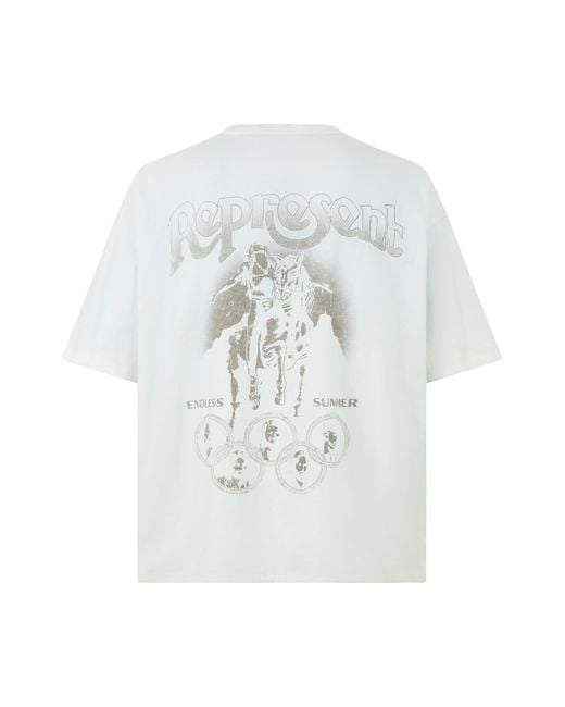 Represent White T-Shirt Cotton T-Shirts for men