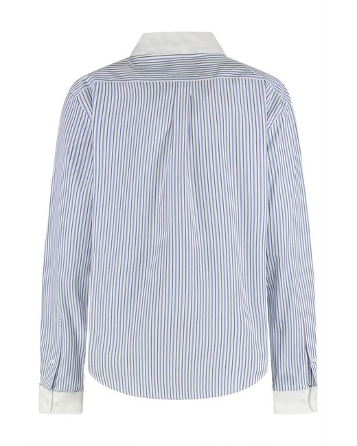 Miu Miu Blue Striped Cotton Shirt