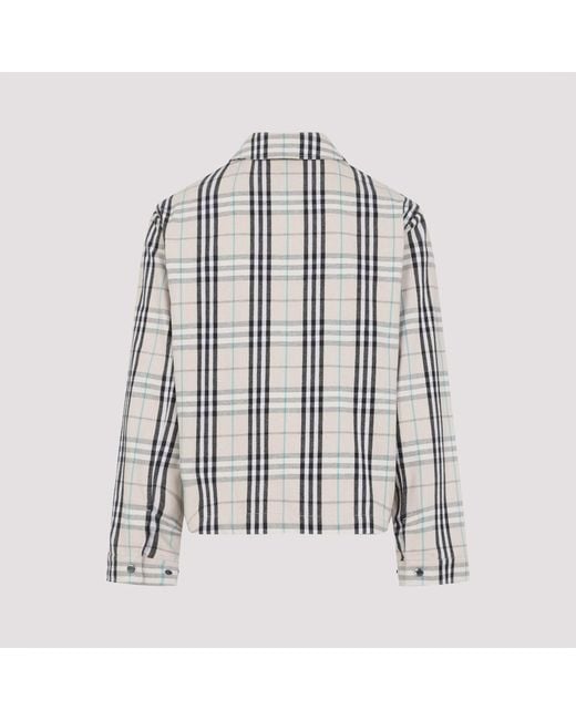 Burberry White Full Zip Over Jacket for men
