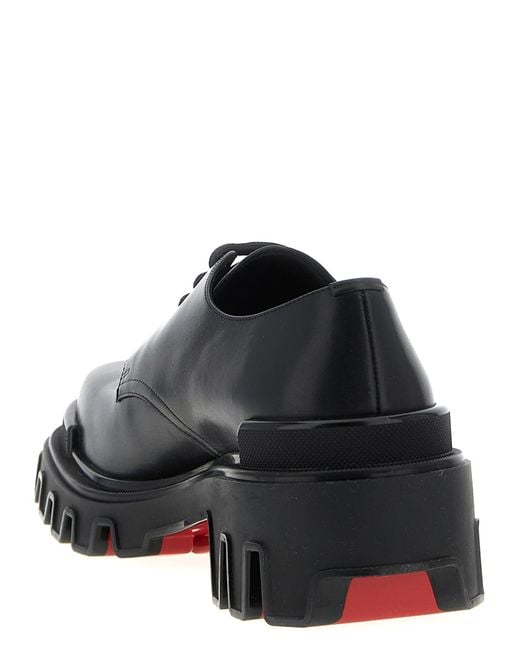 Christian Louboutin Black Trott Dune Lace Up Shoes for men