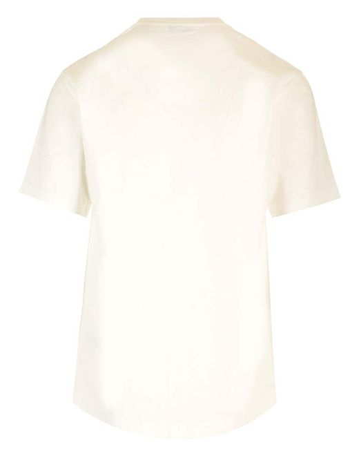 Burberry White Crew Neck T-Shirt for men