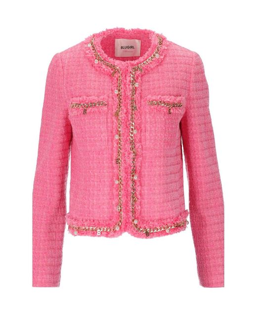 Blugirl Blumarine Pink Bouclé Jacket