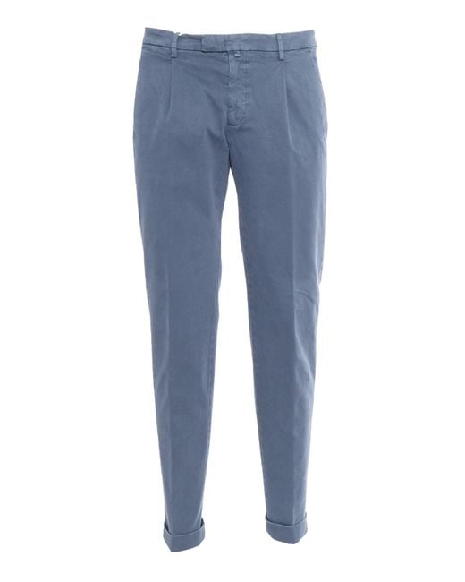 BRIGLIA Blue Trousers for men